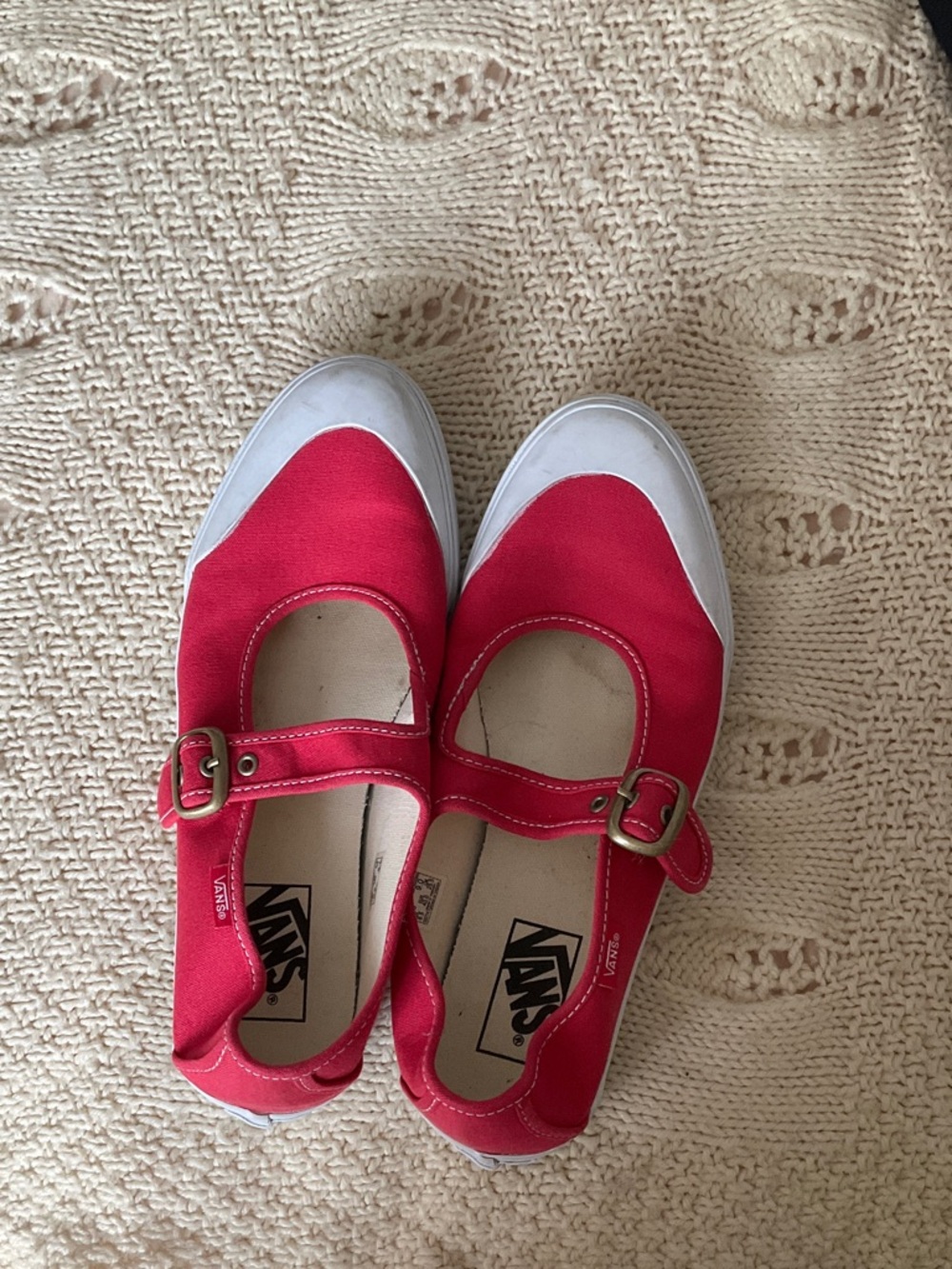 Vans Mary Jane Sneakers in Red and White